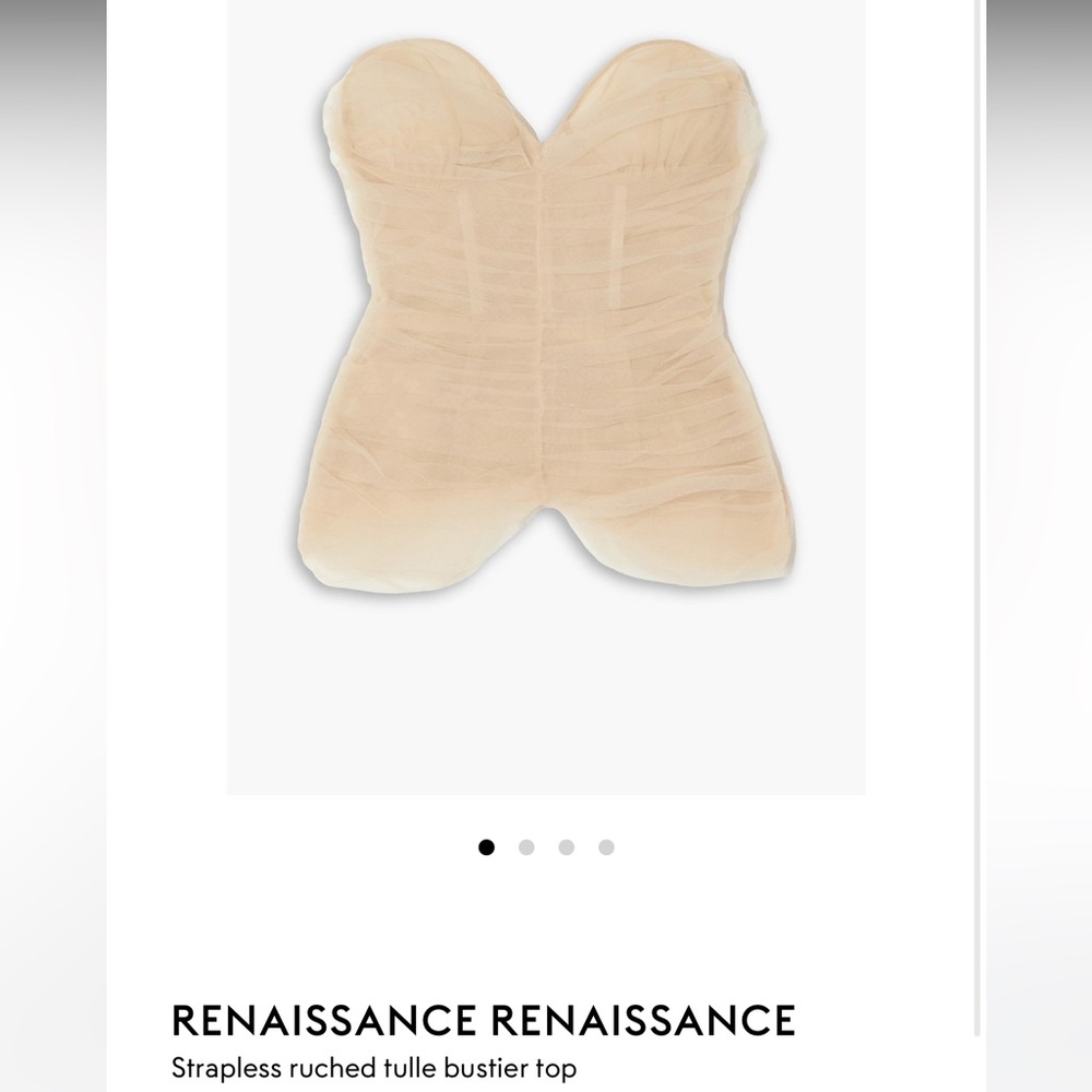 Renaissance renaissance tulle strapless bustier top